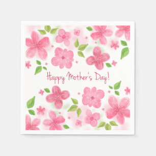 Eleganter floraler Muttertag   Napkin Serviette