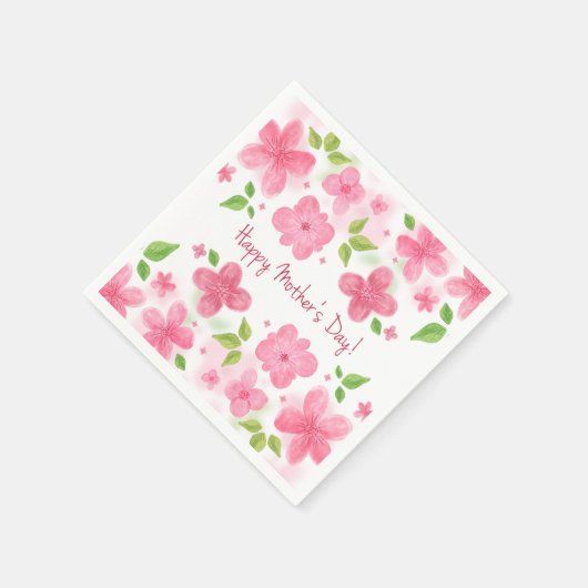 Eleganter floraler Muttertag | Napkin Serviette (Ecke)