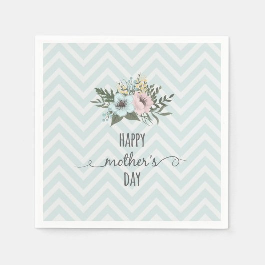 Eleganter floraler Muttertag | Napkin Serviette (Vorderseite)