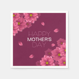 Eleganter floraler Muttertag   Napkin Serviette