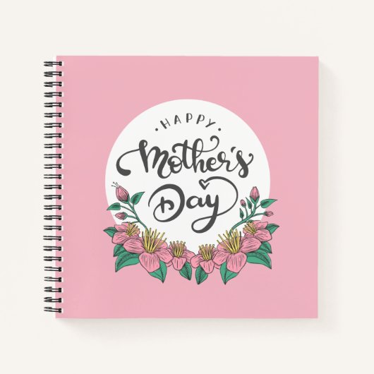 Eleganter floraler Muttertag | Notebook Notizblock (Vorderseite)