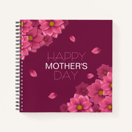 Eleganter floraler Muttertag | Notebook Notizblock (Vorderseite)