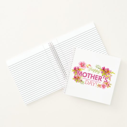 Eleganter floraler Muttertag | Notebook Notizbuch (Innenseite)