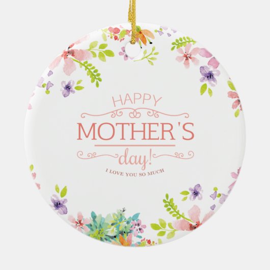 Eleganter floraler Muttertag | Ornament (Hinten)