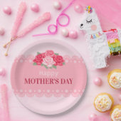 Eleganter floraler Muttertag| Papierplatte Pappteller (Party)