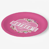 Eleganter floraler Muttertag | Papierplatte Pappteller (Schrägansicht)