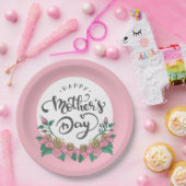 Eleganter floraler Muttertag | Papierplatte Pappteller (Party)