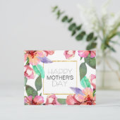 Eleganter floraler Muttertag | Postkarte (Stehend Vorderseite)