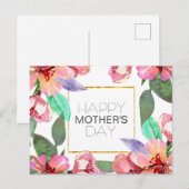 Eleganter floraler Muttertag | Postkarte (Vorne/Hinten)