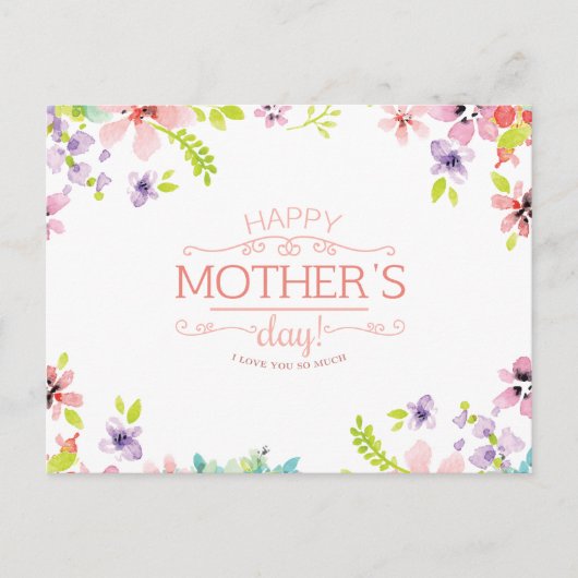 Eleganter floraler Muttertag | Postkarte (Vorderseite)