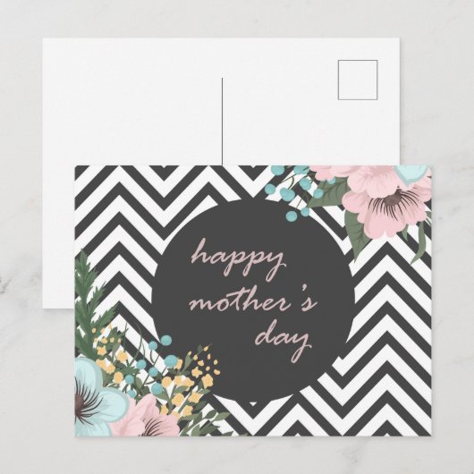 Eleganter floraler Muttertag | Postkarte (Vorne/Hinten)