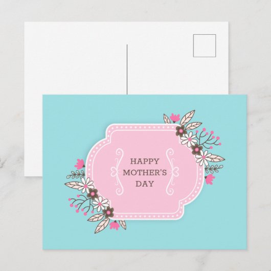 Eleganter floraler Muttertag | Postkarte (Vorne/Hinten)