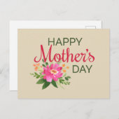 Eleganter floraler Muttertag | Postkarte (Vorne/Hinten)