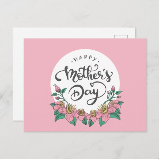 Eleganter floraler Muttertag | Postkarte (Vorne/Hinten)