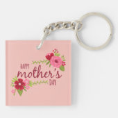 Eleganter floraler Muttertag | SCHLÜSSELANHÄNGER (Rückseite)