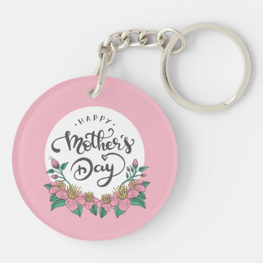 Eleganter floraler Muttertag | SCHLÜSSELANHÄNGER (Rückseite)
