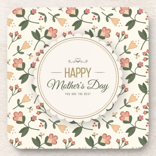 Eleganter floraler Muttertag | UNTERSETZER (Vorderseite)