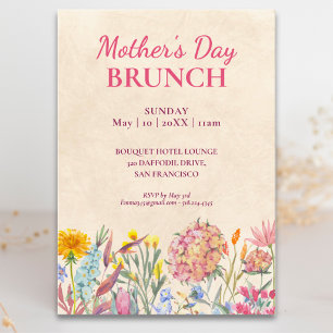 Eleganter Floraler Muttertagsbrunch Einladung
