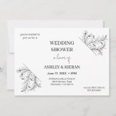 Eleganter floraler "Polterabend" Einladung (Vorderseite)