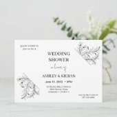 Eleganter floraler "Polterabend" Einladung (Stehend Vorderseite)