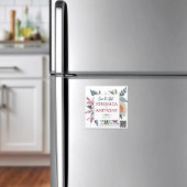 Eleganter, floraler QR-Save the Date Hochzeit Magneteinladung