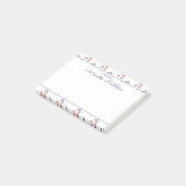 Eleganter, floraler Rosa Lavendel Post-it Klebezettel (angewinkelt)