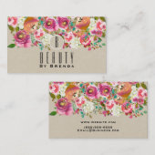 Eleganter floraler, rustikaler, eleganter Kraft Gl Visitenkarte (Vorne/Hinten)