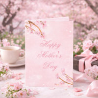 Eleganter floraler Sakura-Gruß für Mama