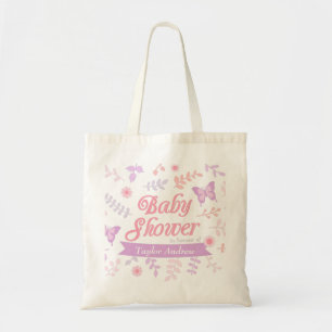 Eleganter floraler Schmetterling Baby Shower Mama- Tragetasche