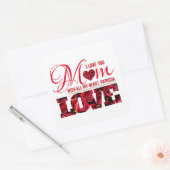 Eleganter floraler Trendy I Liebe You Mama Mütter Quadratischer Aufkleber (Umschlag)