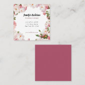 Eleganter floraler Veranstaltungsplaner Quadratische Visitenkarte (Vorne/Hinten)