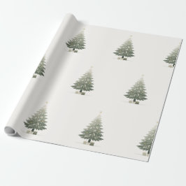 Eleganter floraler Weihnachtsbaum Geschenkpapier