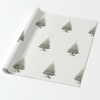 Eleganter floraler Weihnachtsbaum Geschenkpapier