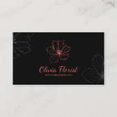 Eleganter Florist mit QR-Code Visitenkarte (Vorderseite)