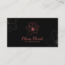 Eleganter Florist mit QR-Code Visitenkarte