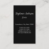 Eleganter Florist Visitenkarte (Rückseite)