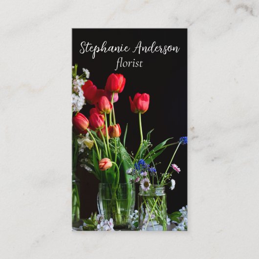 Eleganter Florist Visitenkarte (Vorderseite)