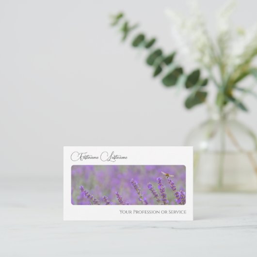 Eleganter floristischer Blume Blossom Kalligraphie Visitenkarte (Stehend Vorderseite)