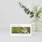 Eleganter floristischer Blume Blossom Kalligraphie Visitenkarte (Stehend Vorderseite)