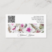 Eleganter floristischer Blume Blossom Kalligraphie Visitenkarte (Rückseite)