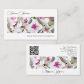 Eleganter floristischer Blume Blossom Kalligraphie Visitenkarte (Vorne/Hinten)