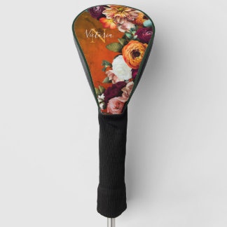 Eleganter floristischer botanischer Name rustikal Golf Headcover