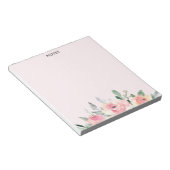 Eleganter, florrosa Notepad - Machen Sie es benutz Notizblock (angewinkelt)