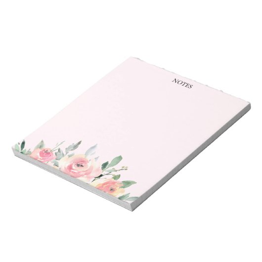 Eleganter, florrosa Notepad - Machen Sie es benutz Notizblock (Rotiert)