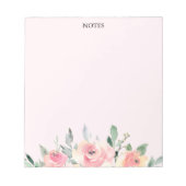 Eleganter, florrosa Notepad - Machen Sie es benutz Notizblock (Vorderseite)