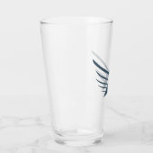 Eleganter Flügel Buchstabe M Monogramm Glas (Links)