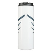 Eleganter Flügel Buchstabe M Monogramm Thermosbecher (Rückseite)