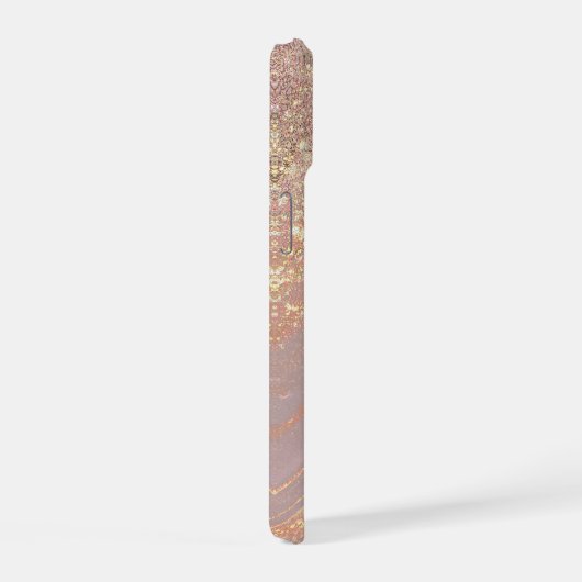 eleganter flüssiger Marmor iPhone 15 Hülle (Rechte Seite)