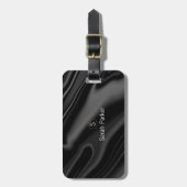 Eleganter, flüssiger schwarzer Akryllischer Gepäck Gepäckanhänger (Vorderseite vertikal)