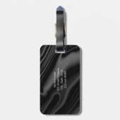 Eleganter, flüssiger schwarzer Akryllischer Gepäck Gepäckanhänger (Rückseite vertikal)